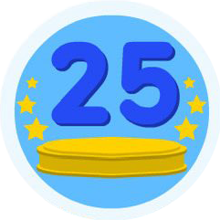 Badge for Gameloft 25th Anniversary