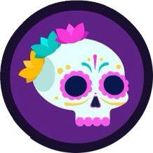 Badge for Dia de Muertos