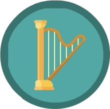 Badge for Golden Harp
