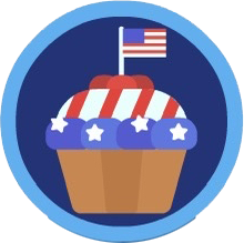 Badge for Old Glory Cupcake