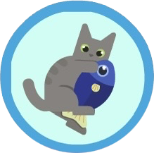 Badge for Cat and Fish